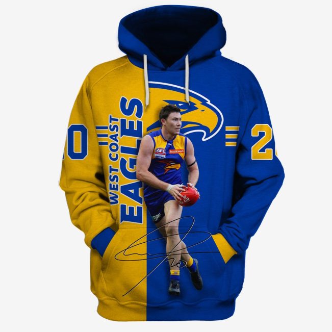 MEW-T17AFLWCE001 West Coast Eagles Jeremy McGovern #20 Limited Edition 3D All Over Printed Shirts For Men & Women