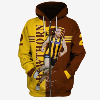 MEW-T17AFLHFC003 hawthorn football club Jarryd Roughead #2 Limited Edition 3D All Over Printed Shirts For Men & Women