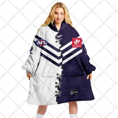 AFL Fremantle Dockers Custom Name Number 2023 Mix Guernsey V2 Fleece Oodie
