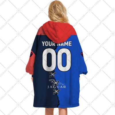 AFL Melbourne Demons Custom Name Number 2023 Mix Guernsey V2 Fleece Oodie