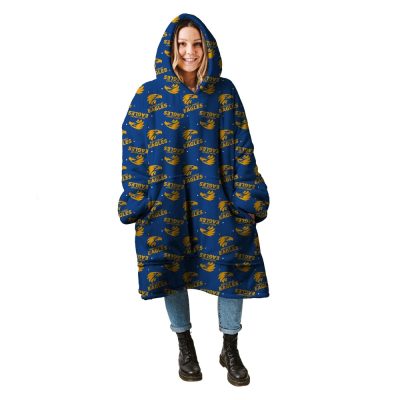 AFL West Coast Eagles Blue Multi Logo Fleece Oodie