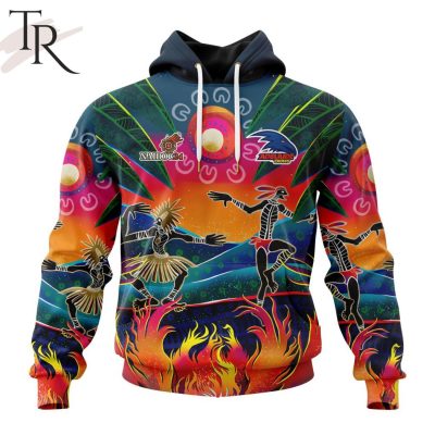 AFL Adelaide Crows Special NAIDOC Week 2024 Keep The Fire Burning Design Hoodie - Torunstyle