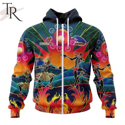 AFL Adelaide Crows Special NAIDOC Week 2024 Keep The Fire Burning Design Hoodie - Torunstyle