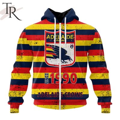 AFL Adelaide Crows Special Retro Heritage Design Hoodie - Torunstyle