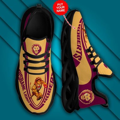 AFL Brisbane Lions Custom Name Mascot Max Soul Shoes
