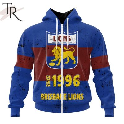 AFL Brisbane Lions Special Retro Heritage Design Hoodie - Torunstyle