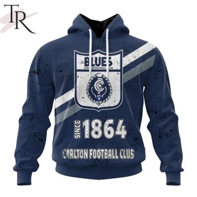 AFL Carlton Football Club Special Retro Heritage Design Hoodie - Torunstyle