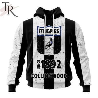 AFL Collingwood Football Club Special Retro Heritage Design Hoodie - Torunstyle