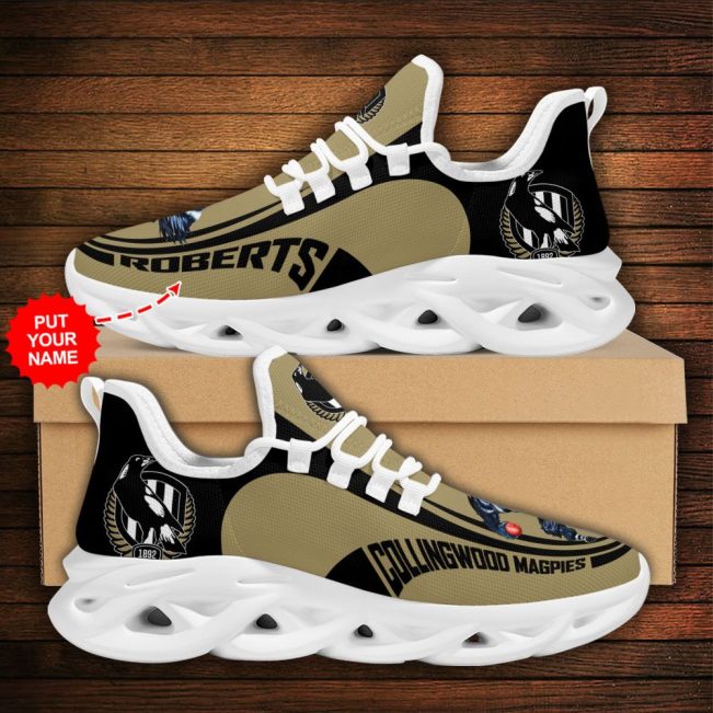 AFL Collingwood Magpies Custom Name Mascot Max Soul Shoes