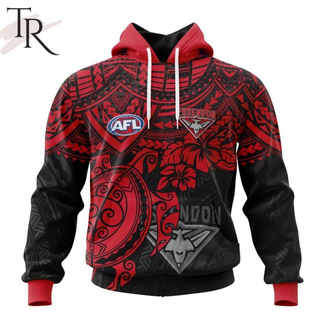 AFL Essendon Football Club Polynesian Concept Kits Hoodie - Torunstyle