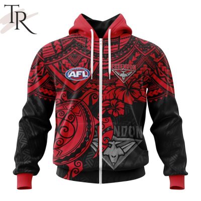 AFL Essendon Football Club Polynesian Concept Kits Hoodie - Torunstyle