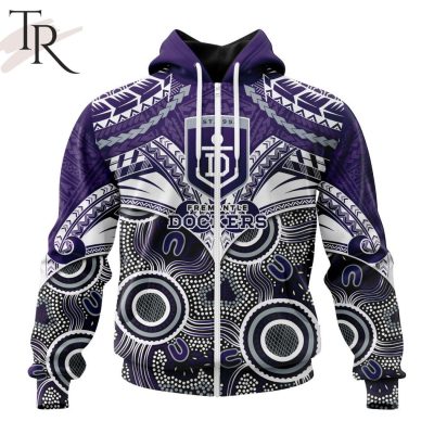 AFL Fremantle Dockers Special Indigenous Mix Polynesian Design Hoodie - Torunstyle