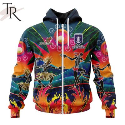 AFL Fremantle Dockers Special NAIDOC Week 2024 Keep The Fire Burning Design Hoodie - Torunstyle