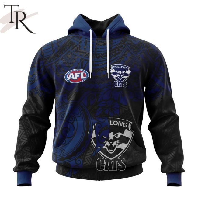 AFL Geelong Cats Polynesian Concept Kits Hoodie - Torunstyle