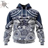 Afl Geelong Cats Special Indigenous Mix Polynesian Design Hoodie Loving Click - demo10