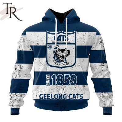 AFL Geelong Cats Special Retro Heritage Design Hoodie - Torunstyle