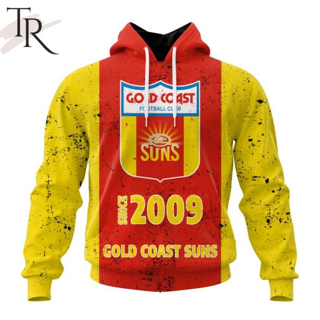 AFL Gold Coast Suns Special Retro Heritage Design Hoodie - Torunstyle