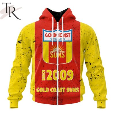 AFL Gold Coast Suns Special Retro Heritage Design Hoodie - Torunstyle