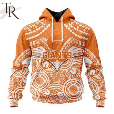 AFL Greater Western Sydney Giants Special Indigenous Mix Polynesian Design Hoodie - Torunstyle