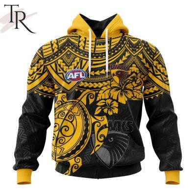 AFL Hawthorn Football Club Polynesian Concept Kits Hoodie - Torunstyle