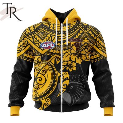 AFL Hawthorn Football Club Polynesian Concept Kits Hoodie - Torunstyle