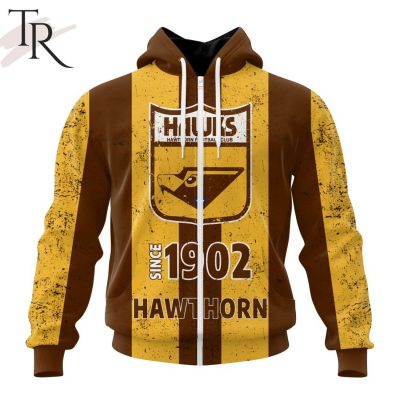 AFL Hawthorn Football Club Special Retro Heritage Design Hoodie - Torunstyle