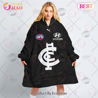 AFL Carlton Blues Custom Name Number 2022 Home Guernsey Fleece Oodie
