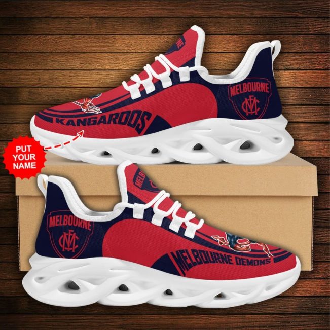 AFL Melbourne Demons Custom Name Mascot Max Soul Shoes