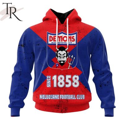 AFL Melbourne Football Club Special Retro Heritage Design Hoodie - Torunstyle