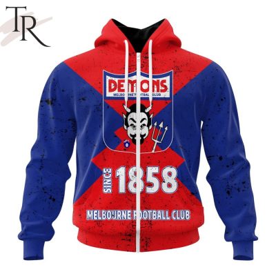 AFL Melbourne Football Club Special Retro Heritage Design Hoodie - Torunstyle