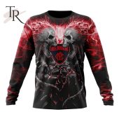 Afl Melbourne Football Club Special Skull Art Design Hoodie Lovely Smile - demo10