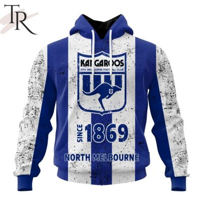 AFL North Melbourne Football Club Special Retro Heritage Design Hoodie - Torunstyle