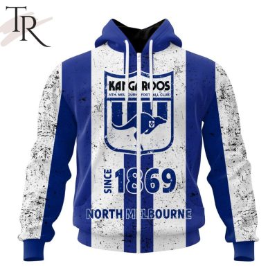 AFL North Melbourne Football Club Special Retro Heritage Design Hoodie - Torunstyle
