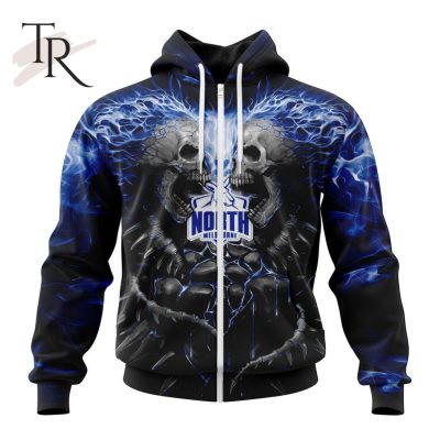 AFL North Melbourne Football Club Special Skull Art Design Hoodie