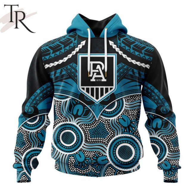 AFL Port Adelaide Football Club Special Indigenous Mix Polynesian Design Hoodie - Torunstyle