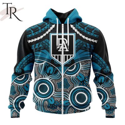AFL Port Adelaide Football Club Special Indigenous Mix Polynesian Design Hoodie - Torunstyle