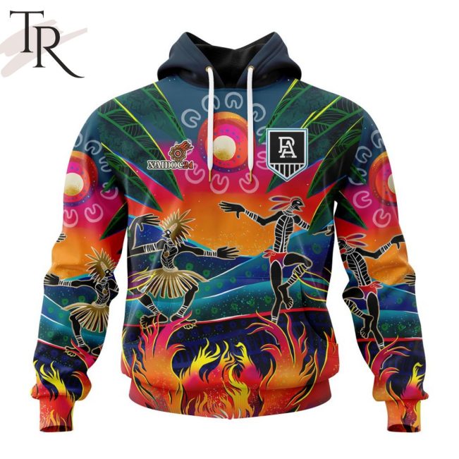 AFL Port Adelaide Football Club Special NAIDOC Week 2024 Keep The Fire Burning Design Hoodie - Torunstyle