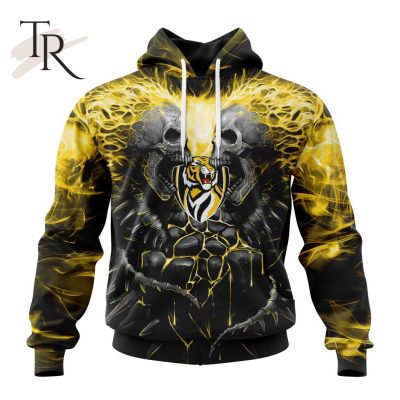AFL Richmond Tigers Special Skull Art Design Hoodie