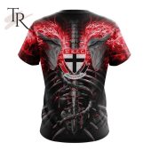 Afl St Kilda Football Club Special Skull Art Design Hoodie You Look Lazy - demo10