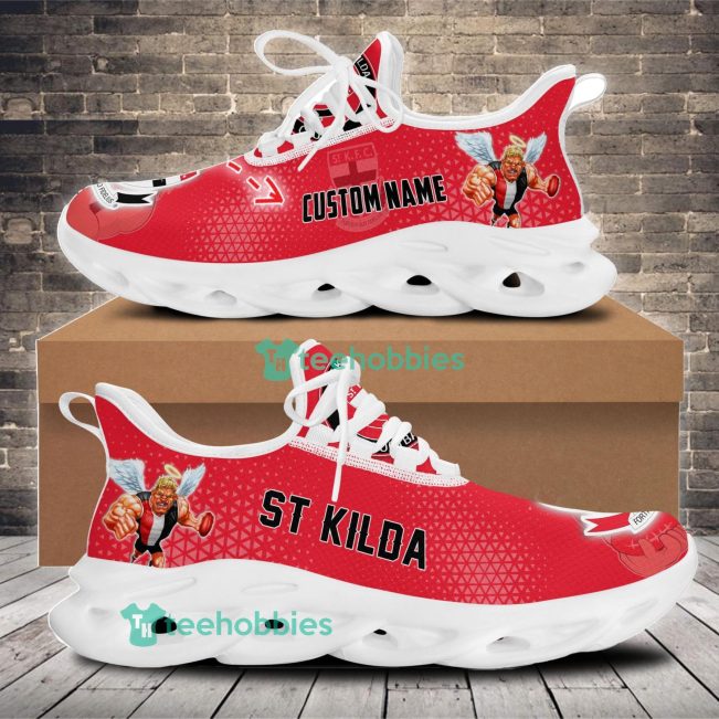 AFL St Kilda Saints Custom Name Red Mascot Max Soul Shoes