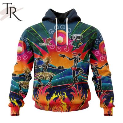 AFL Tasmania Football Club Special NAIDOC Week 2024 Keep The Fire Burning Design Hoodie - Torunstyle