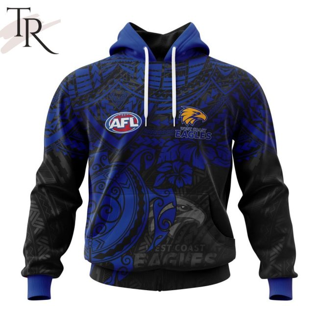 AFL West Coast Eagles Polynesian Concept Kits Hoodie - Torunstyle