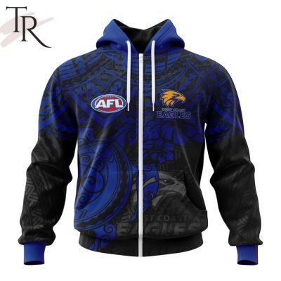 AFL West Coast Eagles Polynesian Concept Kits Hoodie - Torunstyle