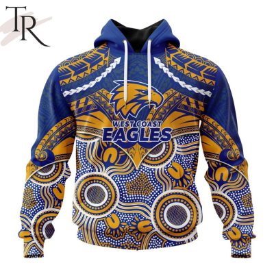 AFL West Coast Eagles Special Indigenous Mix Polynesian Design Hoodie - Torunstyle