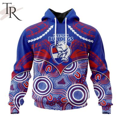 AFL Western Bulldogs Special Indigenous Mix Polynesian Design Hoodie - Torunstyle