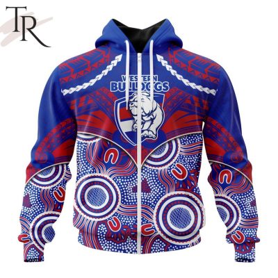 AFL Western Bulldogs Special Indigenous Mix Polynesian Design Hoodie - Torunstyle