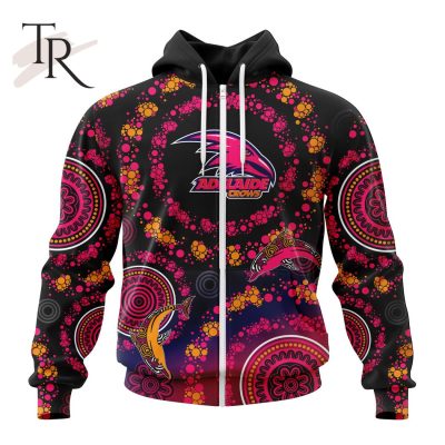 Customized AFL Adelaide Crows Special Pink Breast Cancer Design Hoodie 3D