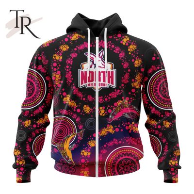 Customized AFL North Melbourne Football Club Special Pink Breast Cancer Design Hoodie 3D