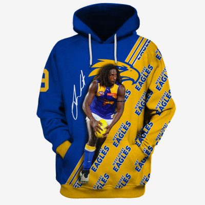 MEW-T16AFLWCE003 West Coast Eagles Nic Naitanui #9 Limited Edition 3D All Over Printed Shirts For Men & Women