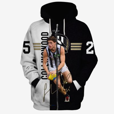 MEW-T17AFLCWFC003 Collingwood Football Club Jack Crisp #25 Limited Edition 3D All Over Printed Shirts For Men & Women